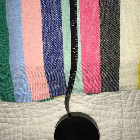 J. Crew Preppy Stripe  Linen / Cotton  Rainbow Striped skirt Size 8 - Picture 12 of 12